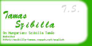 tamas szibilla business card